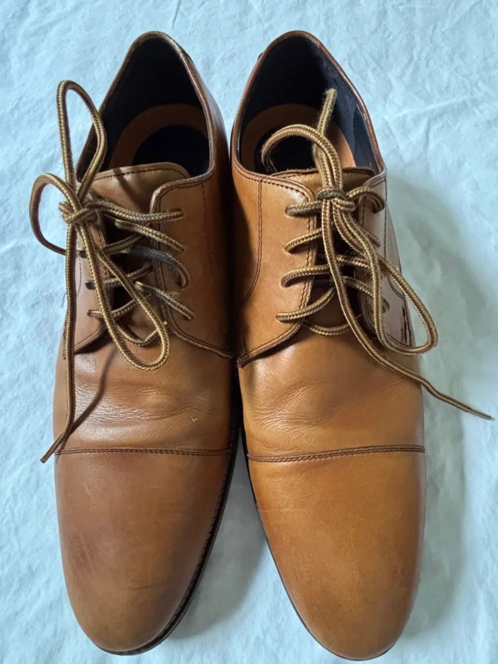 Cole Haan Men’s 14M Brown Leather Cap Toe Oxford Dress Shoes Lace Up